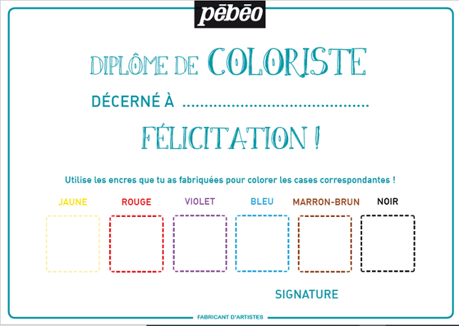 DIPLOME DE COLORISTE