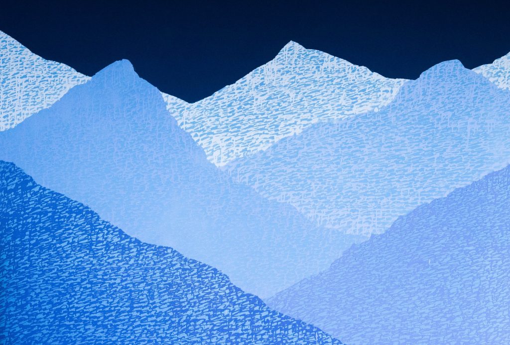 THE BLUES 180X120cm Acrylique et aerosol