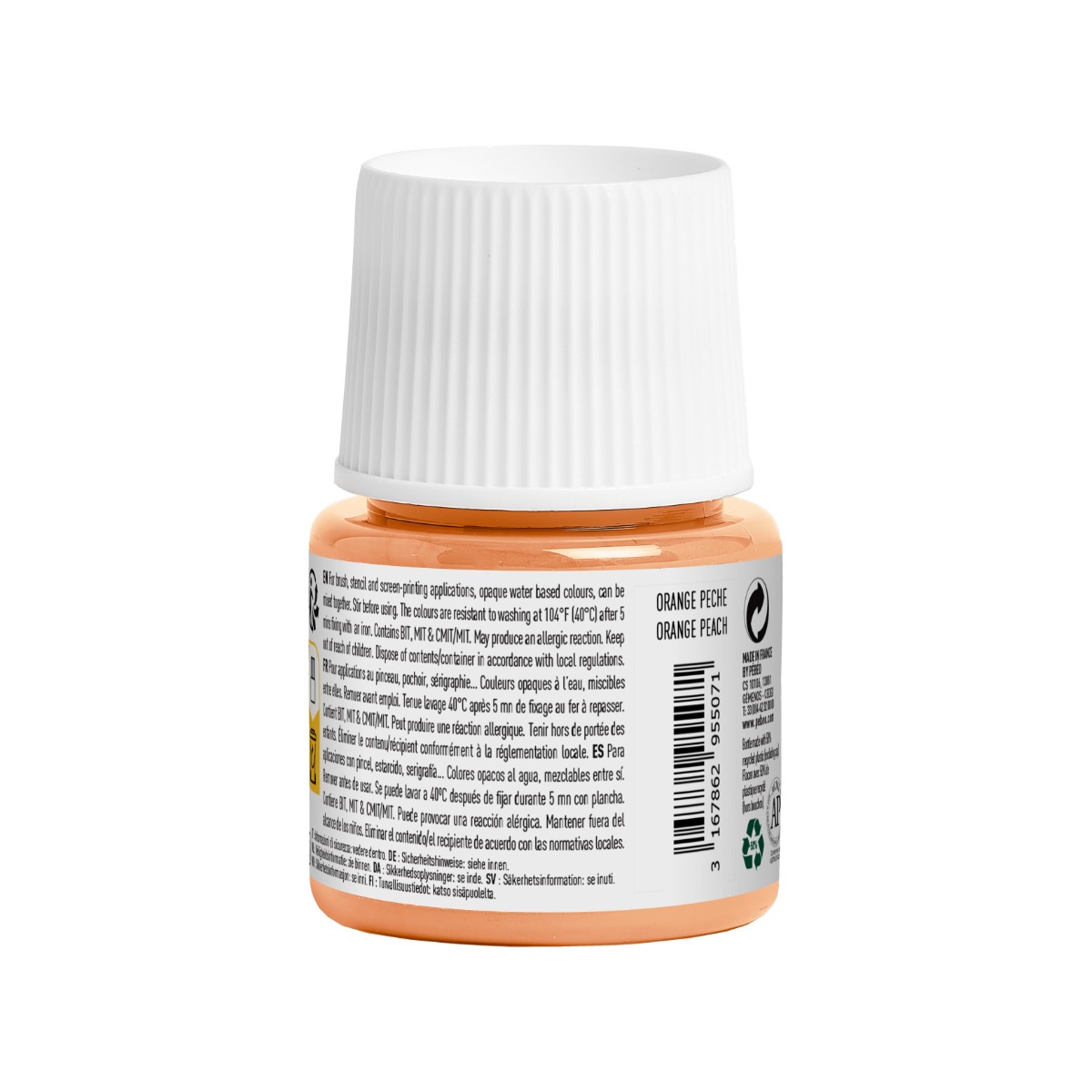 Pebeo Setacolor Opaco – Colore Per Stoffa 45 Ml, Giallo Botton D'Oro, A Base D'Acqua, Per Tessuti Chiari