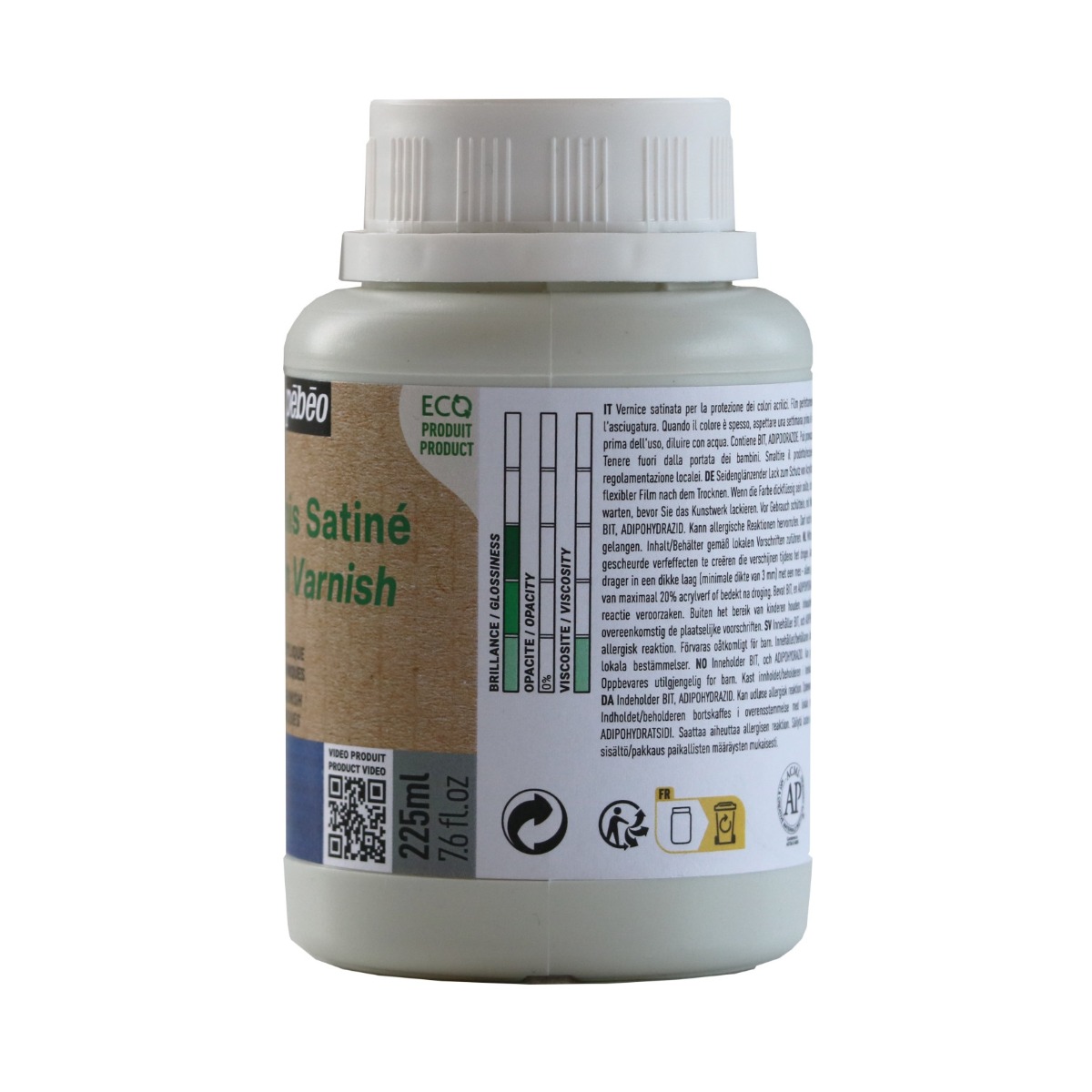 Vernis Satiné AMT Pour Peinture Acrylique - Flacon 200ml - Neuf