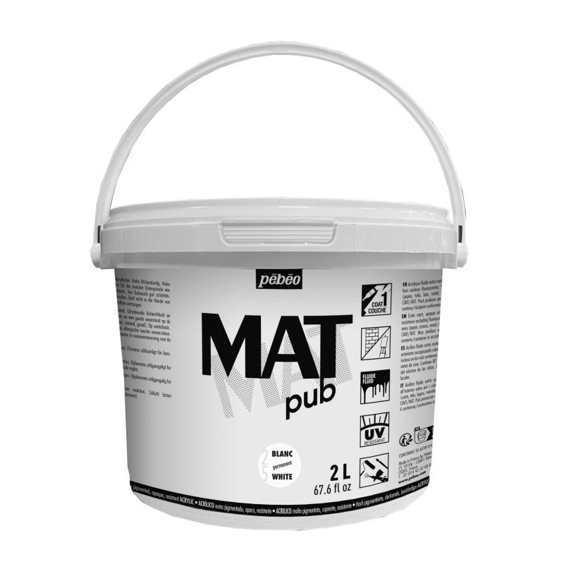 Pébéo - Matt Pub - Extra Fine and Extra Matt Acrylic Paint