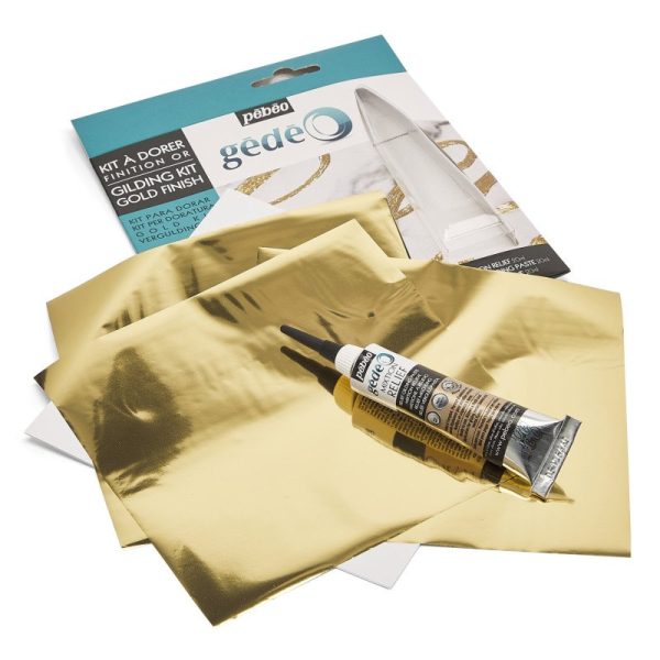 KIT A DORER 3 FEUILLES EFFET MIROIR OR + MIXTION RELIEF 20M