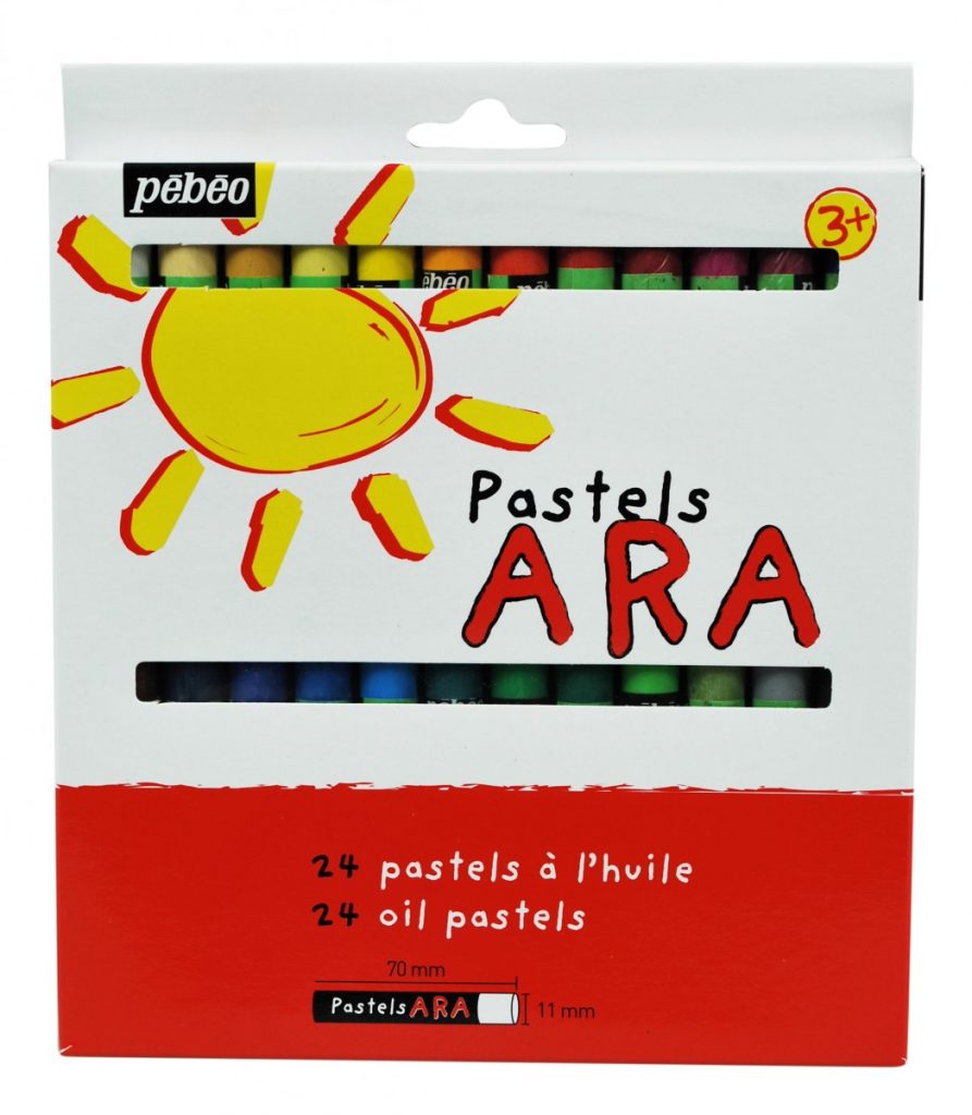 Pébéo PASTELS A L'HUILE ARA 24 PASTELS ASSORTIS Vue de face