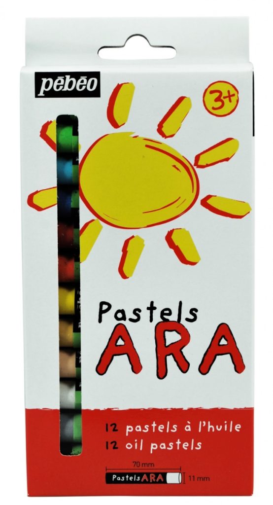 Pébéo PASTELS A L'HUILE ARA 12 PASTELS ASSORTIS Vue de face