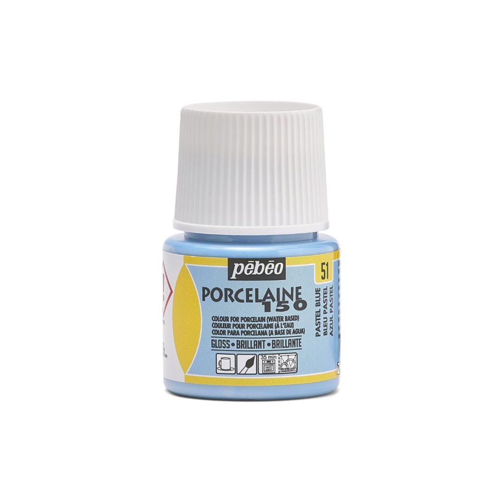 Pébéo Peinture pour Céramique PORCELAINE 150 45 ML BLEU PASTEL Vue de face