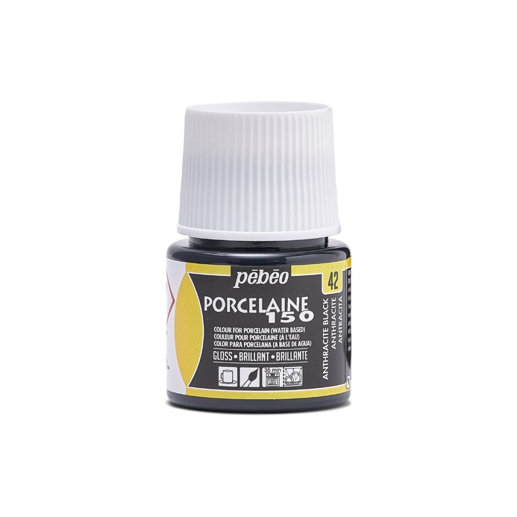 Pébéo Peinture pour Céramique PORCELAINE 150 45 ML ANTHRACITE Vue de face