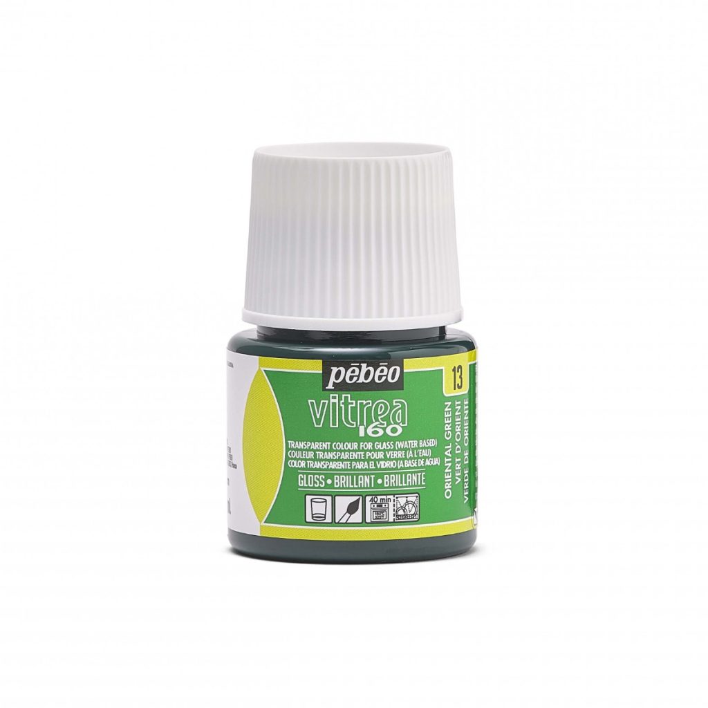 Pébéo Peinture sur Verre VITREA 160 BRILLANT 45 ML VERT D'ORIENT Vue de face