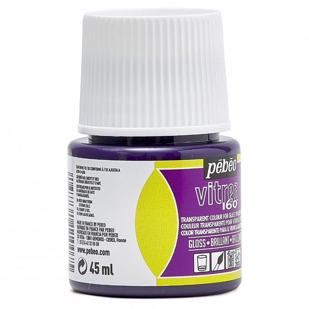 Pébéo Peinture sur Verre VITREA 160 BRILLANT 45 ML AMARANTE Vue de droite