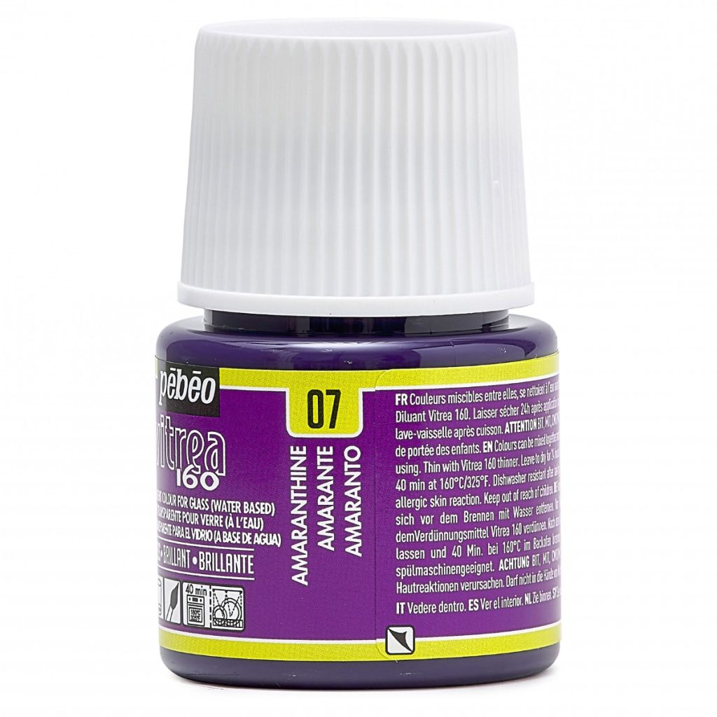 Pébéo Peinture sur Verre VITREA 160 BRILLANT 45 ML AMARANTE Vue de gauche