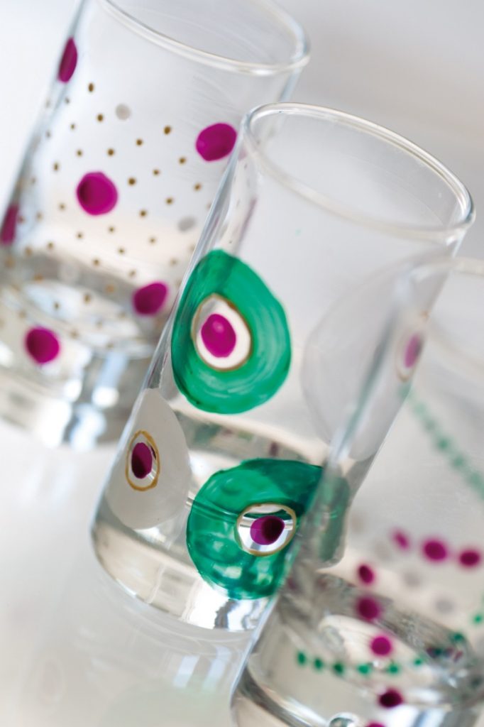 Pébéo Peinture sur Verre VITREA 160 BRILLANT 45 ML ROSE BENGALE Photo de réalisation