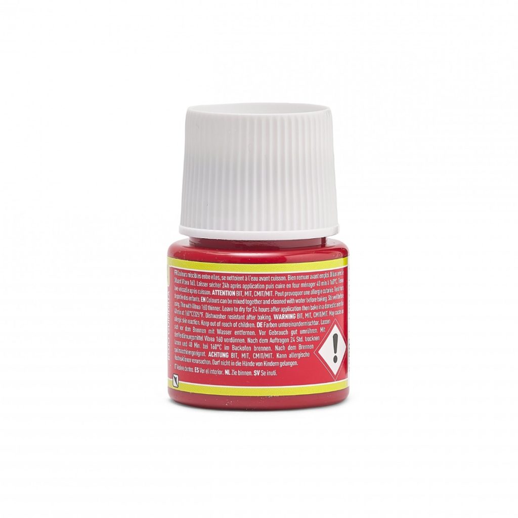 Pébéo Peinture sur Verre VITREA 160 BRILLANT 45 ML ROUGE PIMENT Vue de dos