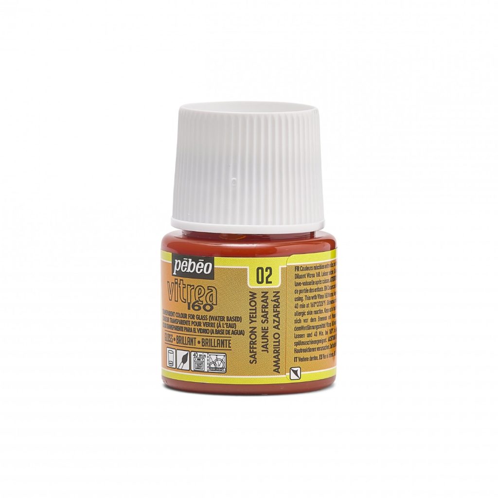 Pébéo Peinture sur Verre VITREA 160 BRILLANT 45 ML JAUNE SAFRAN Vue de gauche
