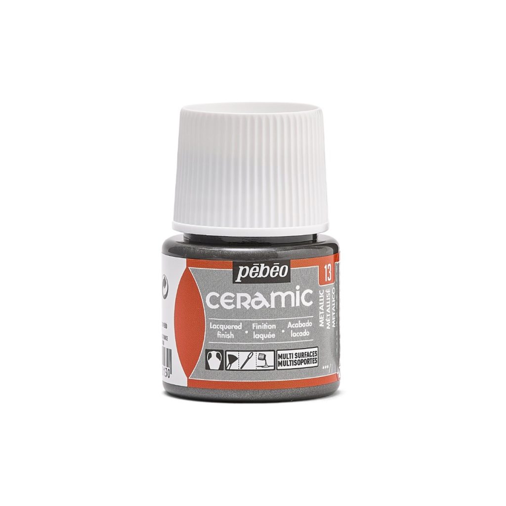 Pébéo Peinture sur Céramique CERAMIC 45 ML MÉTALLISÉ Vue de face