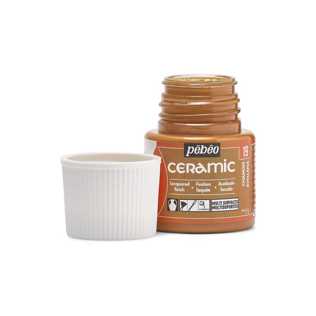 Pébéo Peinture sur Céramique CERAMIC 45 ML CHAMOIS Bouchon ouvert