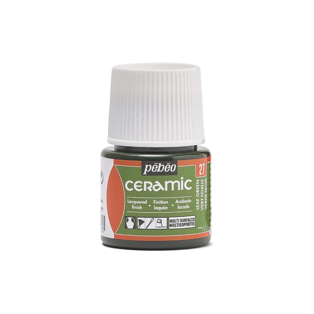 Pébéo Peinture sur Céramique CERAMIC 45 ML VERT FEUILLE Vue de face