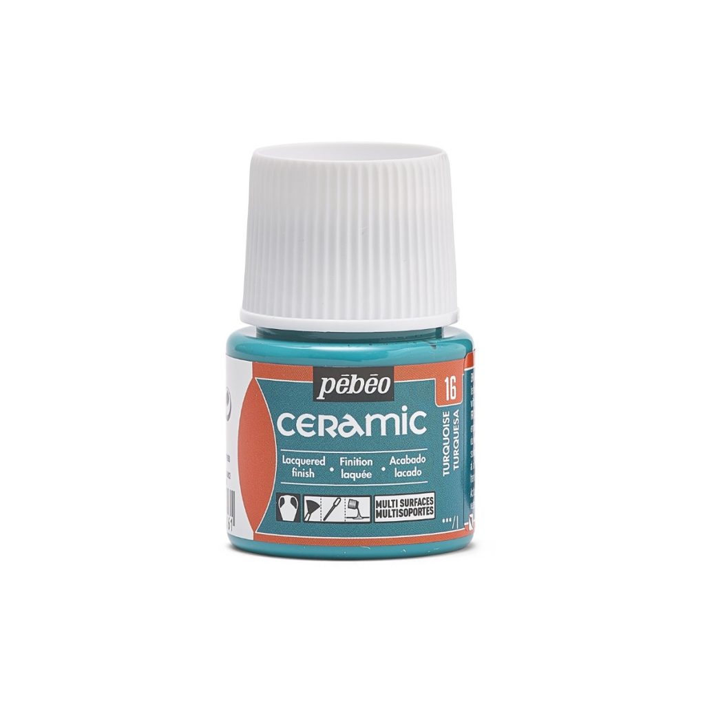 Pébéo Peinture sur Céramique CERAMIC 45 ML TURQUOISE Vue de face
