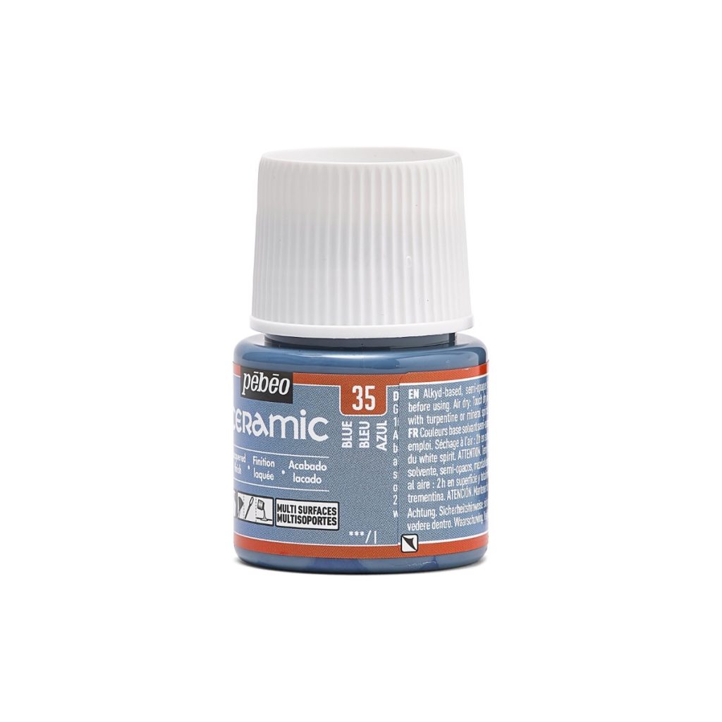 Pébéo Peinture sur Céramique CERAMIC 45 ML BLEU Vue de gauche