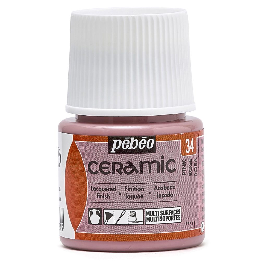 Pébéo Peinture sur Céramique CERAMIC 45 ML ROSE Vue de face