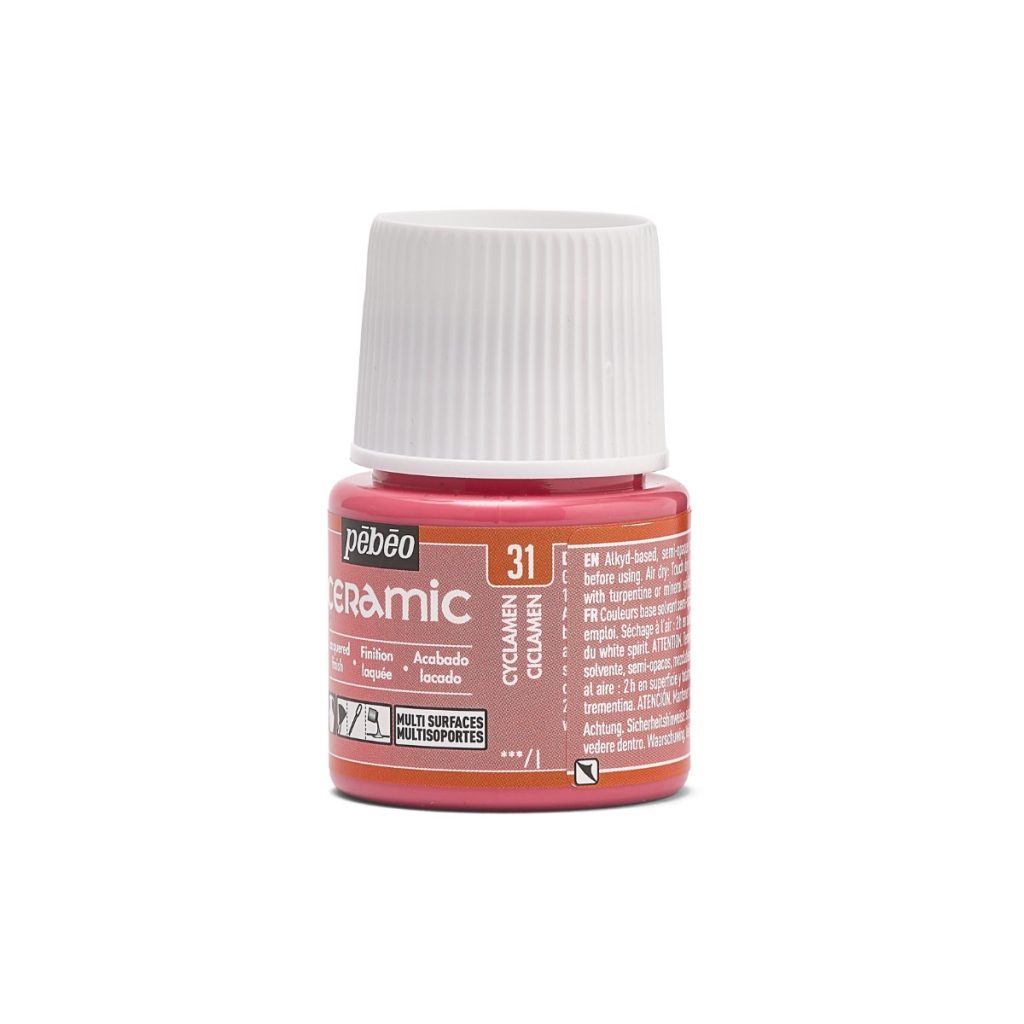 Pébéo Peinture sur Céramique CERAMIC 45 ML CYCLAMEN Vue de gauche