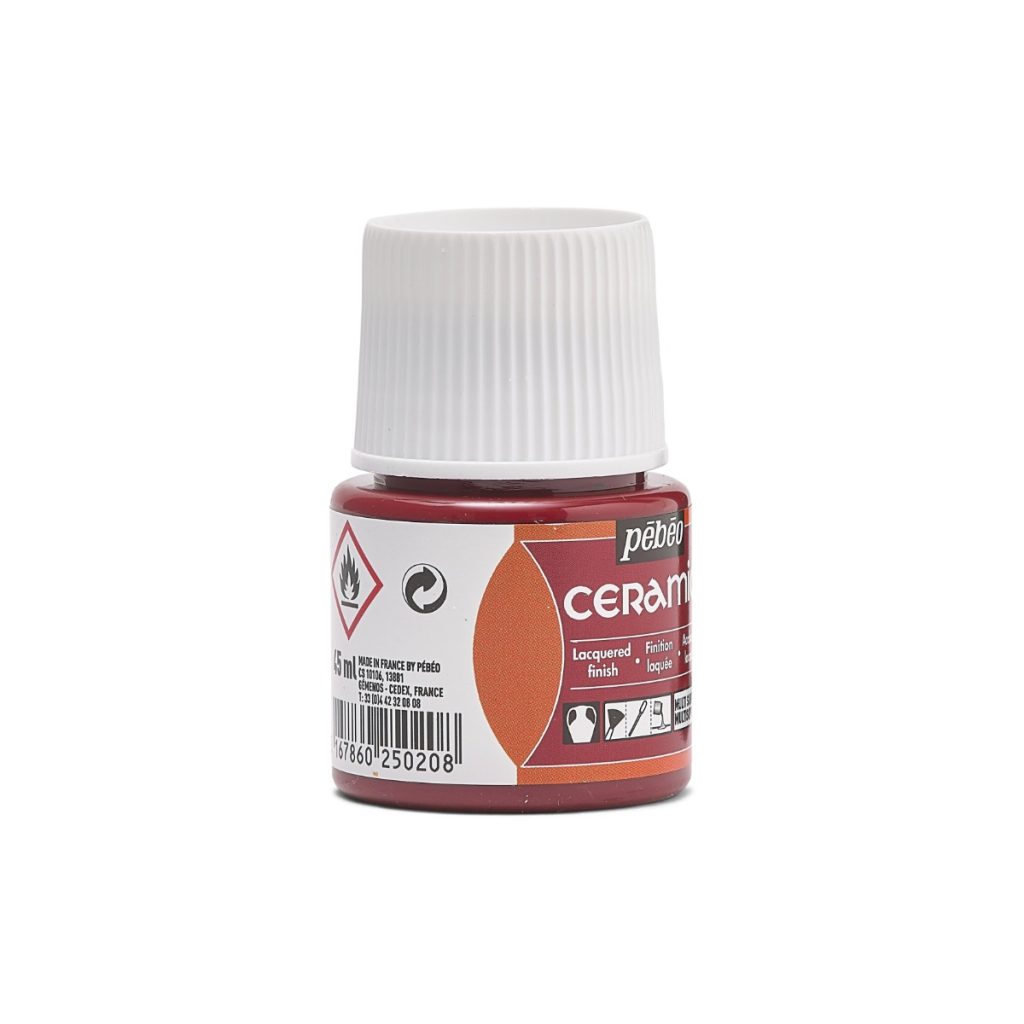 Pébéo Peinture sur Céramique CERAMIC 45 ML GRENAT Vue de droite