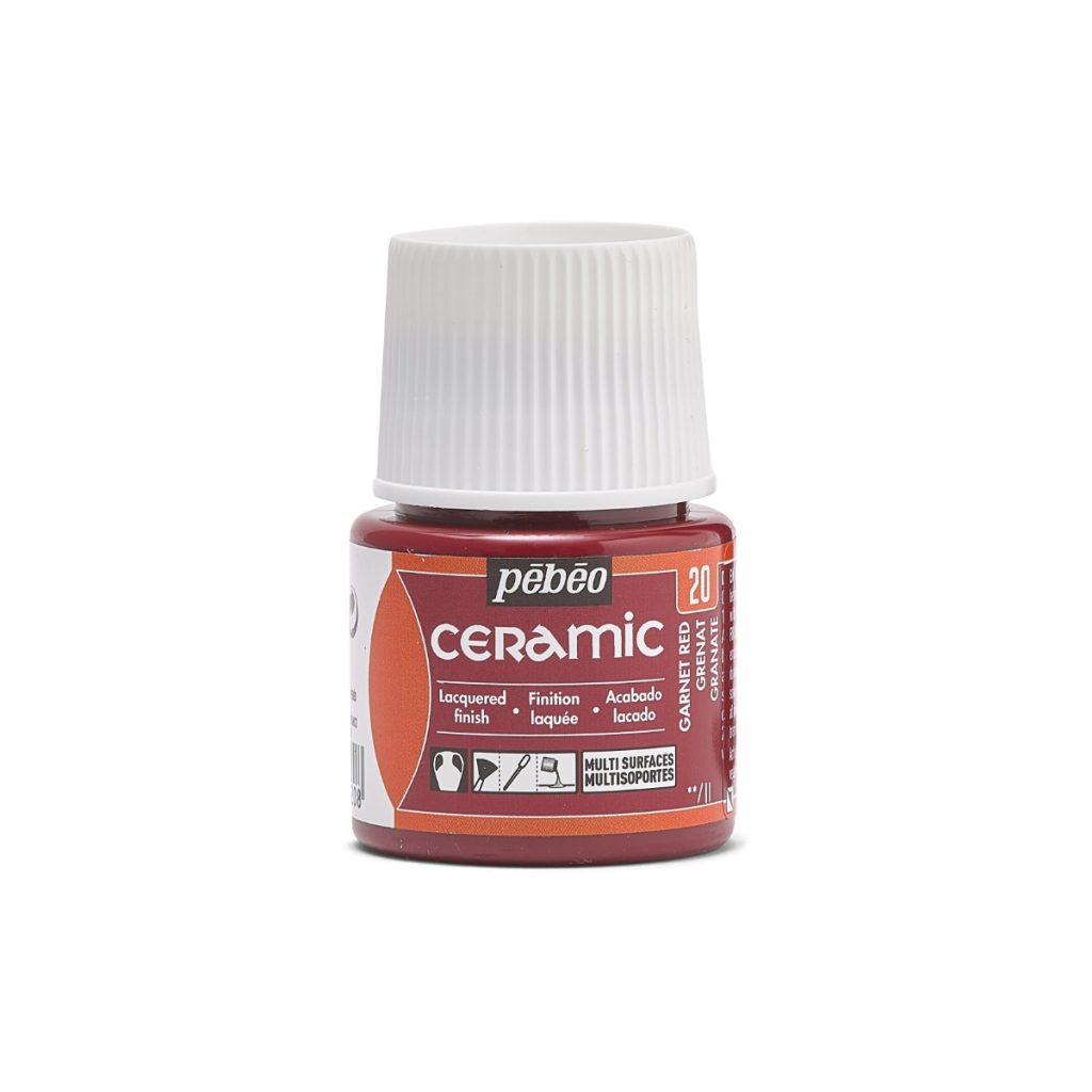 Pébéo Peinture sur Céramique CERAMIC 45 ML GRENAT Vue de face
