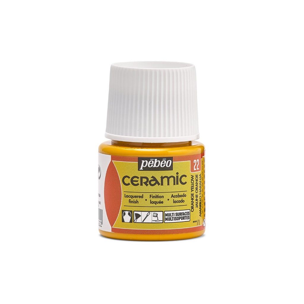 Pébéo Peinture sur Céramique CERAMIC 45 ML JAUNE ORANGE Vue de face