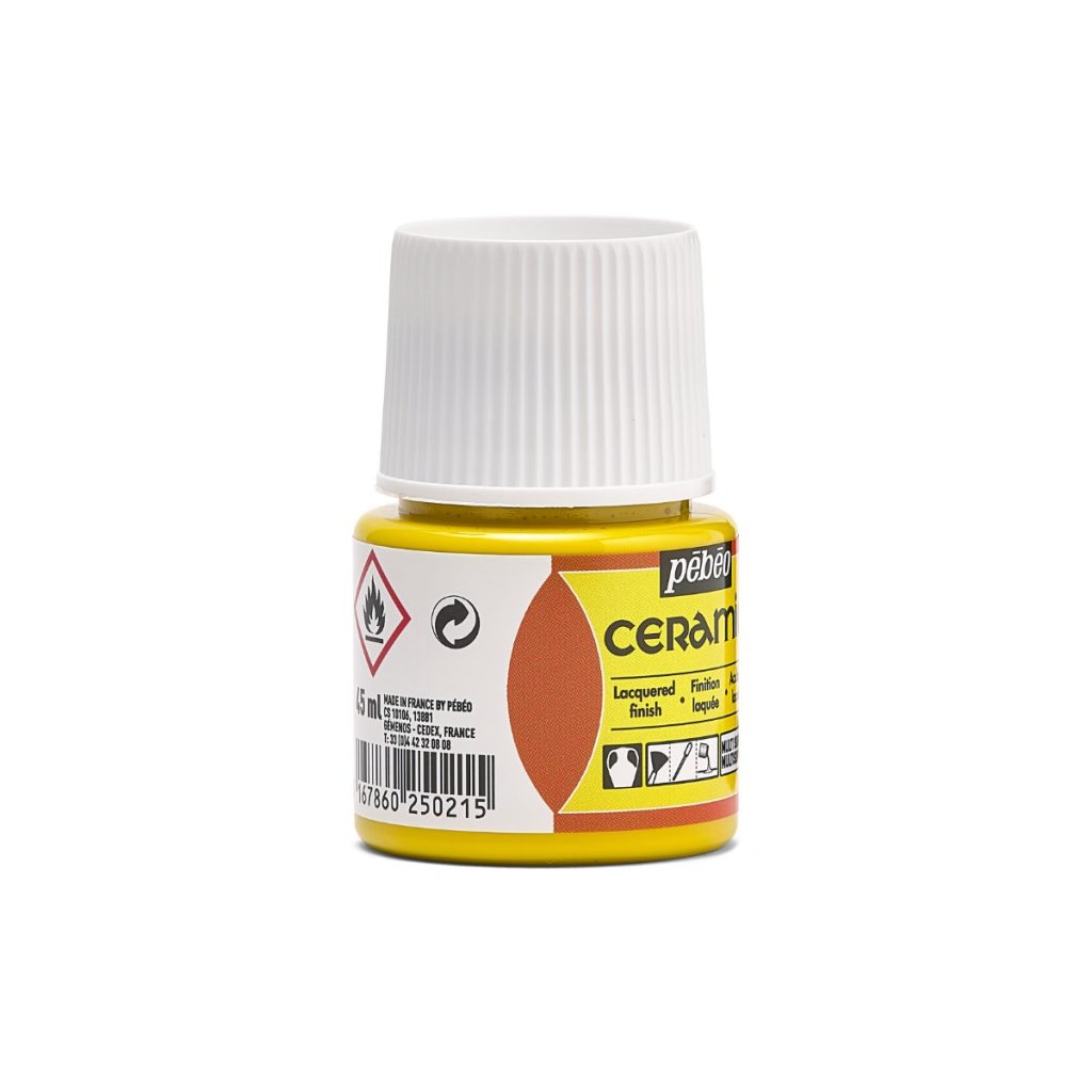 Pébéo Peinture sur Céramique CERAMIC 45 ML JAUNE RICHE Vue de droite