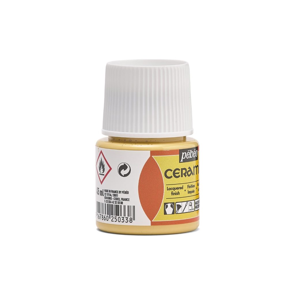Pébéo Peinture sur Céramique CERAMIC 45 ML JAUNE CLAIR Vue de droite