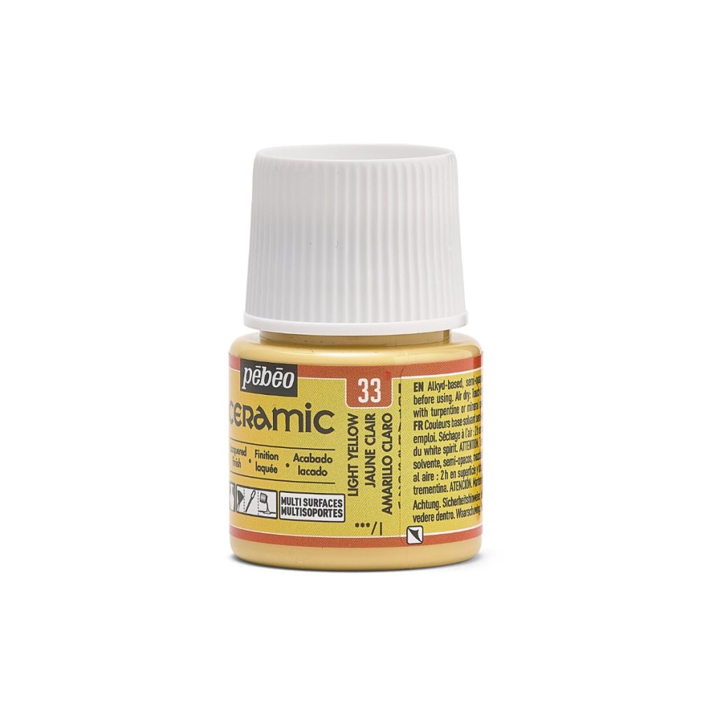 Pébéo Peinture sur Céramique CERAMIC 45 ML JAUNE CLAIR Vue de gauche