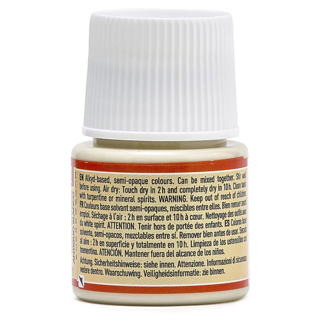 Pébéo Peinture sur Céramique CERAMIC 45 ML BLANC ANTIQUE Vue de dos