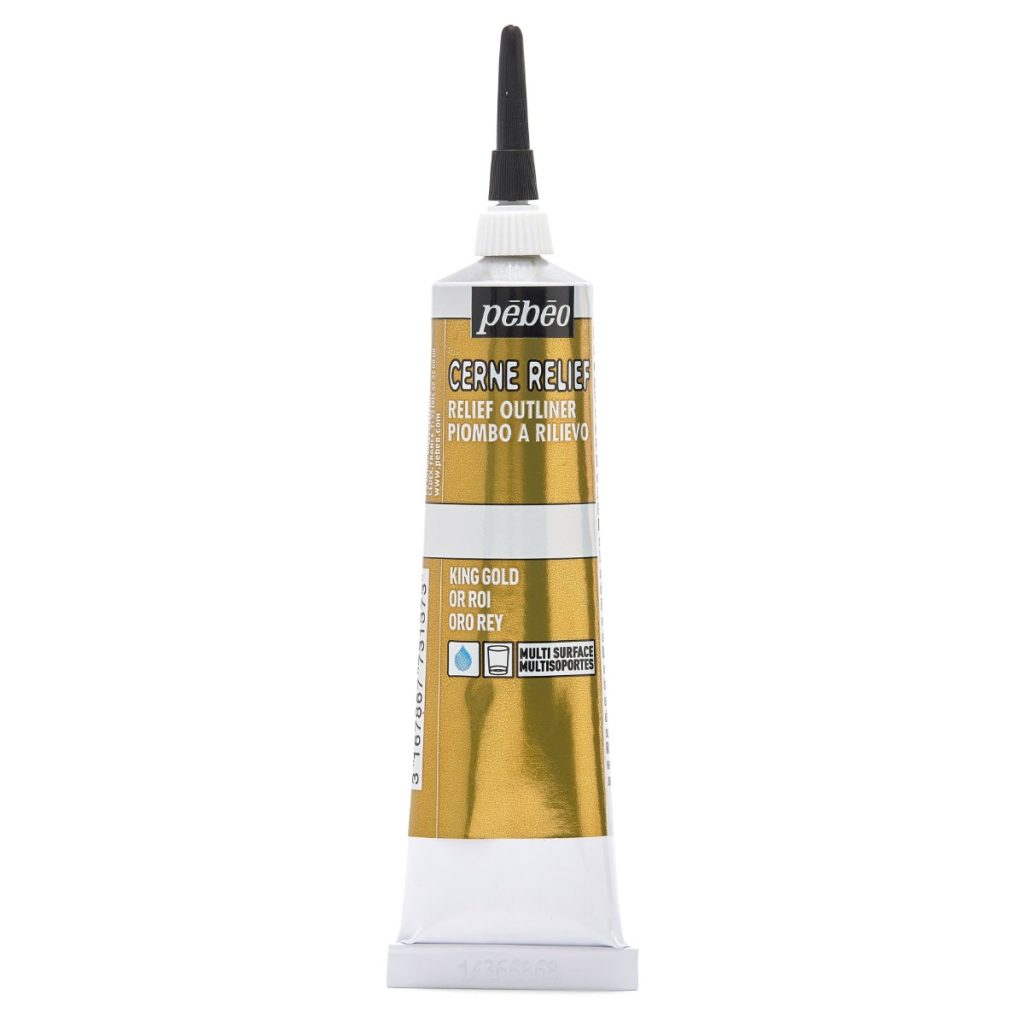 Pébéo Peinture Relief CERNE RELIEF 37 ML OR ROI Vue de face