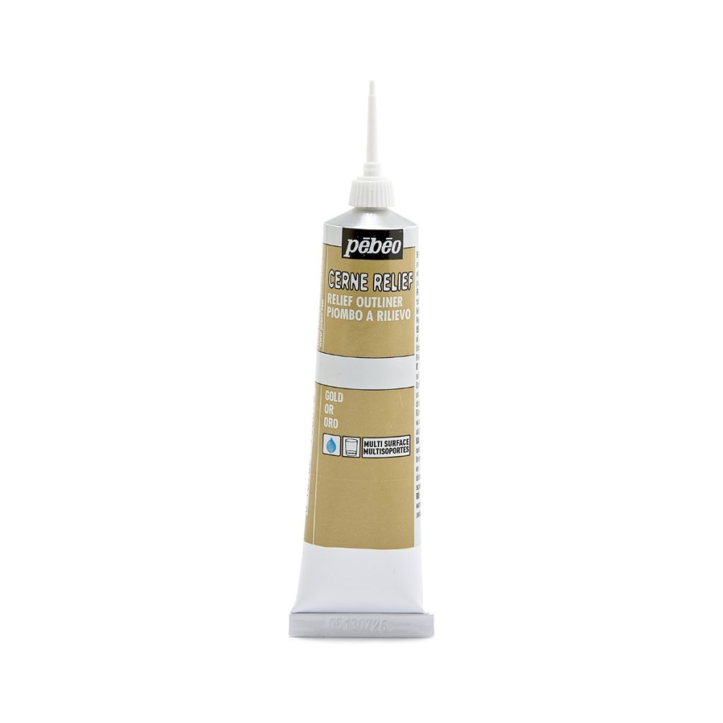 Pébéo Peinture Relief CERNE RELIEF 37 ML OR Bouchon ouvert
