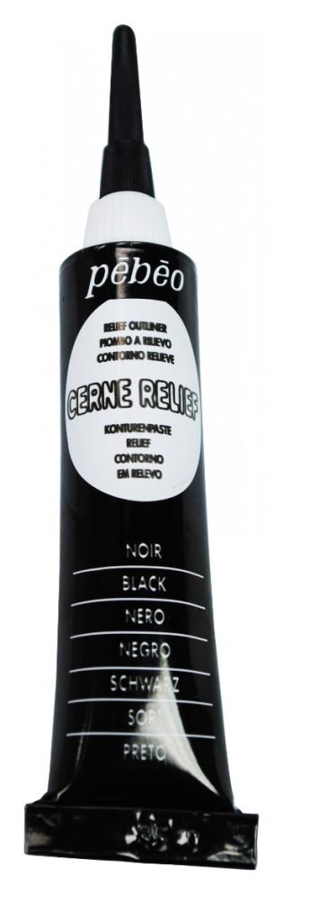 Pébéo Peinture Relief CERNE RELIEF 20 ML NOIR Vue de face
