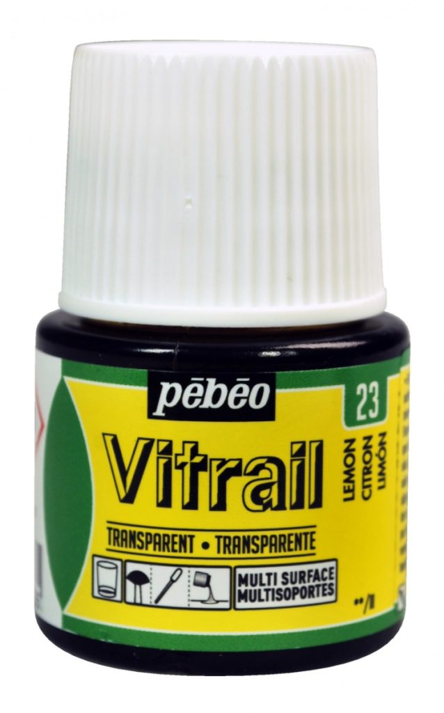 Pébéo Peinture sur Verre VITRAIL TRANSPARENT 45 ML CITRON Vue de face