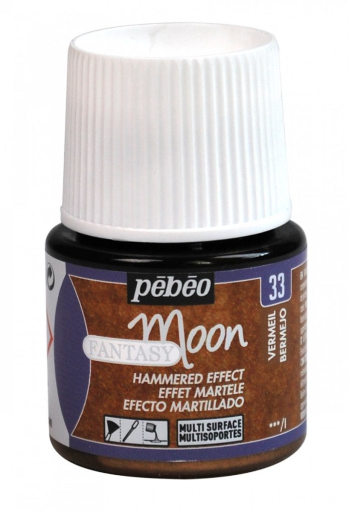 Pébéo Peinture à Effet Martelé FANTASY MOON 45 ML VERMEIL Vue de face