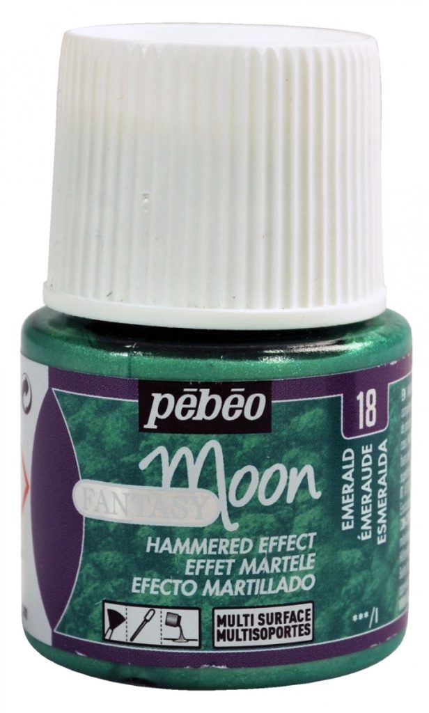 Pébéo Peinture à Effet Martelé FANTASY MOON 45 ML EMERAUDE Vue de face
