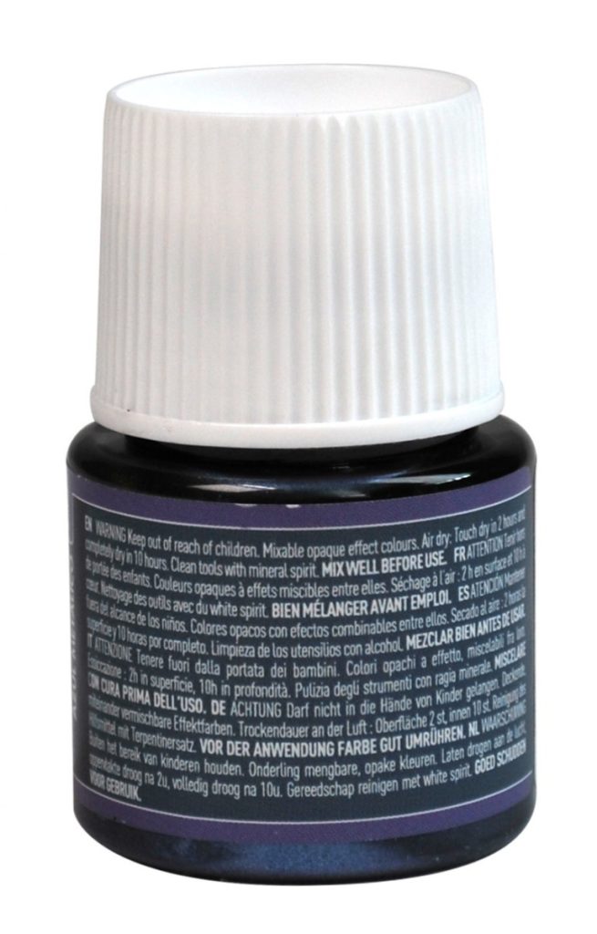 Pébéo Peinture à Effet Martelé FANTASY MOON 45 ML BLEU METAL Vue de dos