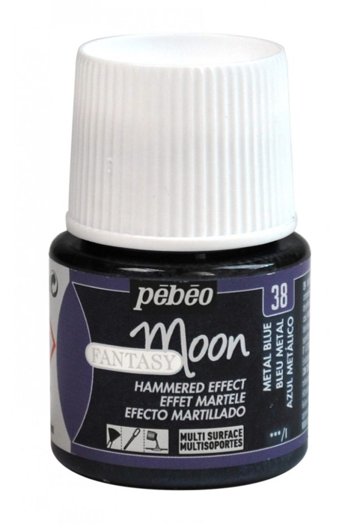 Pébéo Peinture à Effet Martelé FANTASY MOON 45 ML BLEU METAL Vue de face