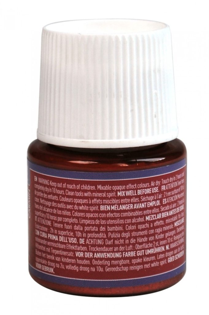 Pébéo Peinture à Effet Martelé FANTASY MOON 45 ML CARMIN Vue de dos