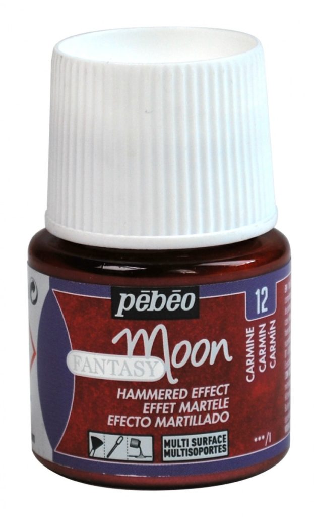 Pébéo Peinture à Effet Martelé FANTASY MOON 45 ML CARMIN Vue de face