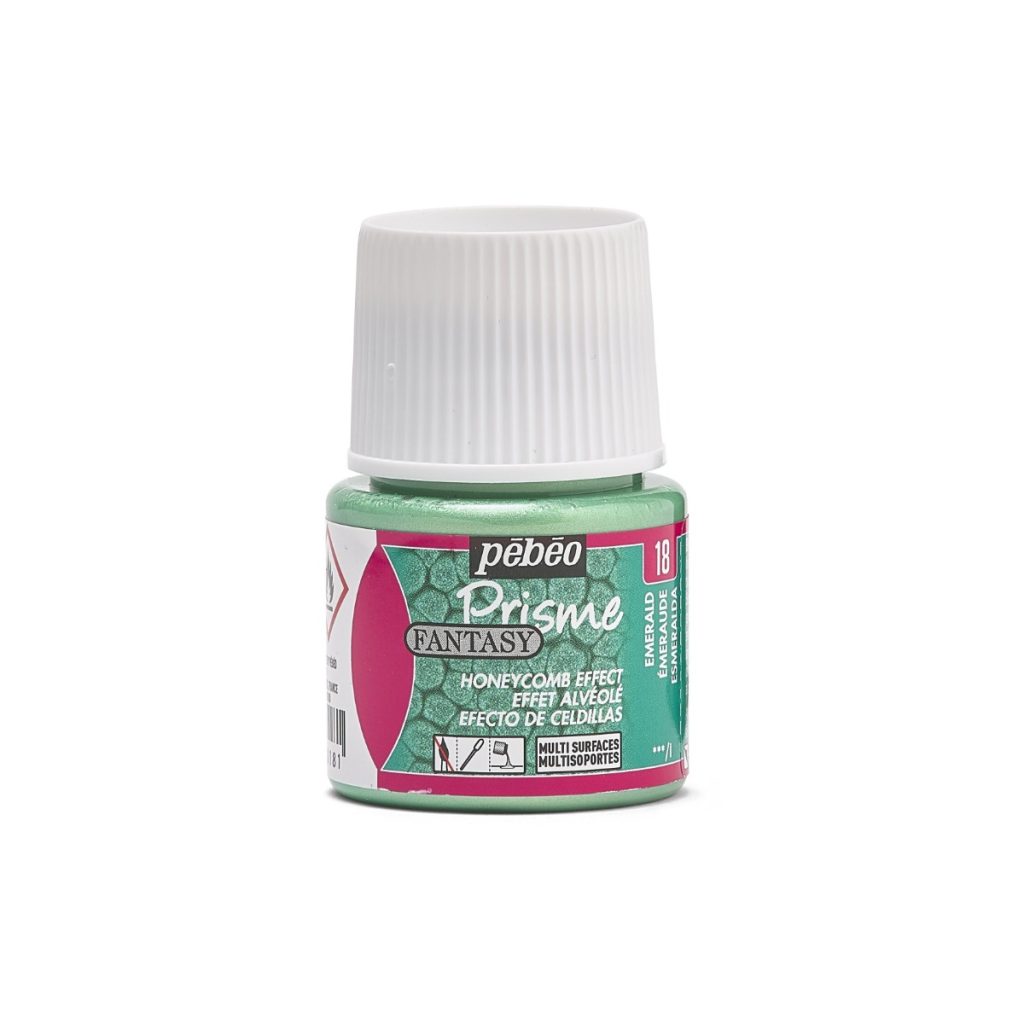 Pébéo Peinture à Effet Alvéolé FANTASY PRISME 45 ML EMERAUDE Vue de face