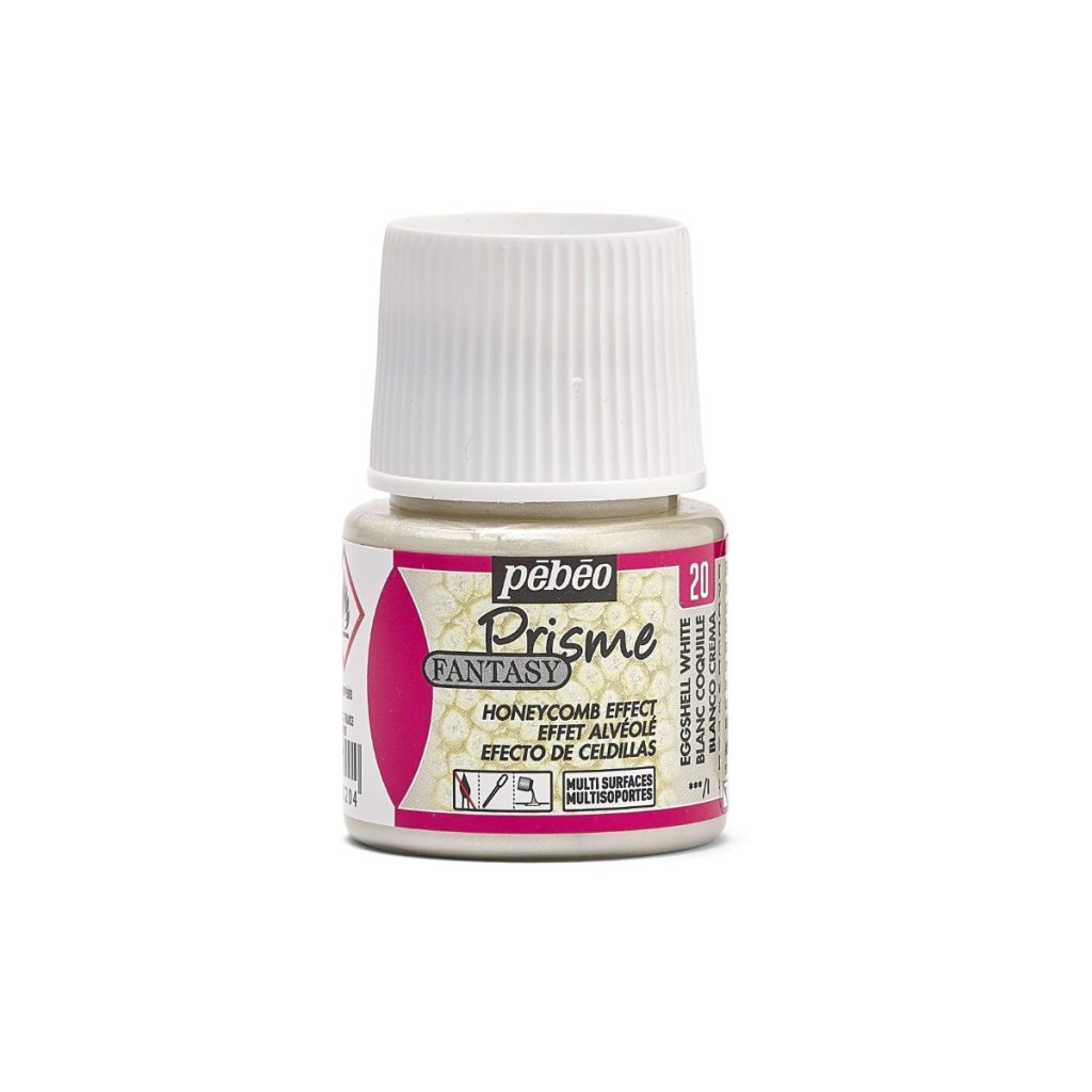 Pébéo Peinture à Effet Alvéolé FANTASY PRISME 45 ML BLANC COQUILLE Vue de face