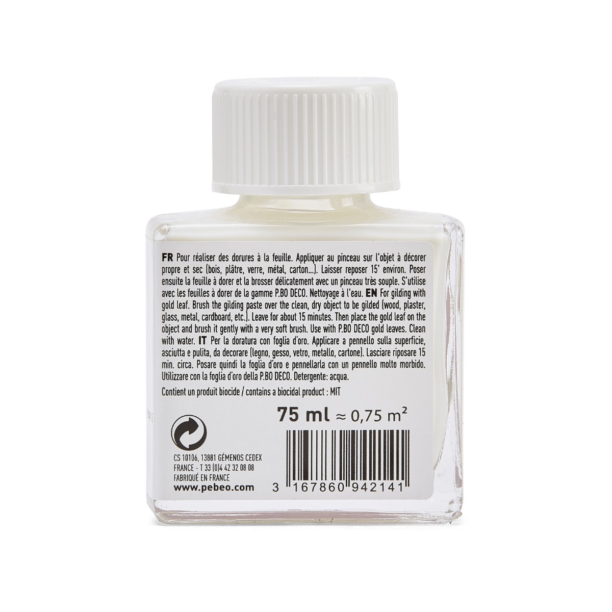 Pébéo DECO 75 ML AUXILIAIRE MIXTION Vue de dos