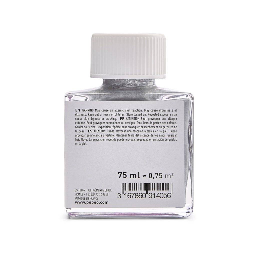 Pébéo Peinture Dorure DECO DORURE A PEINDRE 75 ML ARGENT Vue de dos