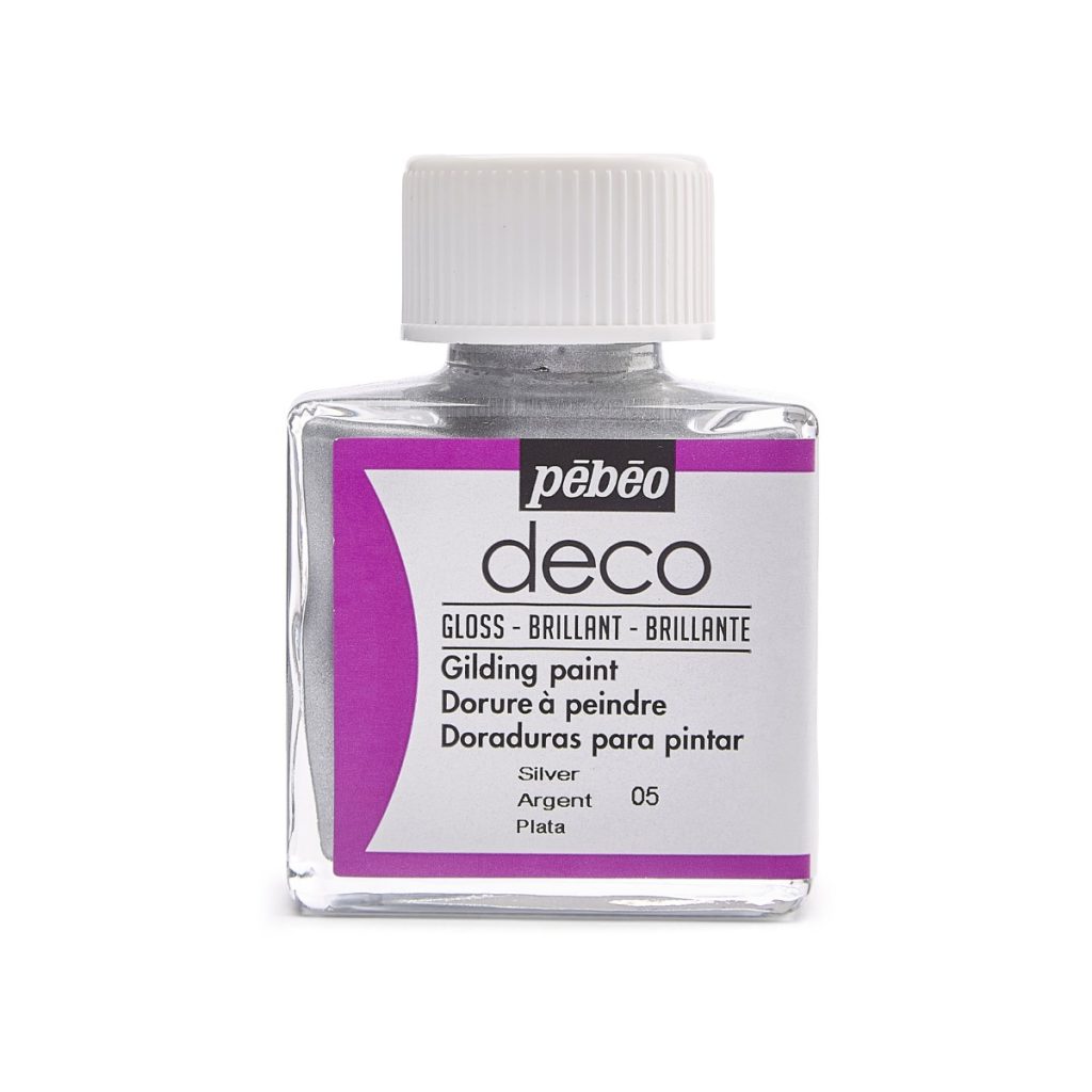 Pébéo Peinture Dorure DECO DORURE A PEINDRE 75 ML ARGENT Vue de face