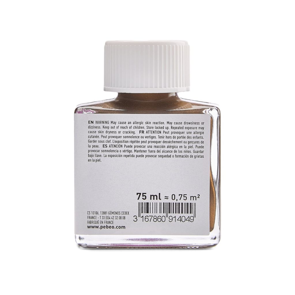 Pébéo Peinture Dorure DECO DORURE A PEINDRE 75 ML OR ANTIQUE Vue de dos