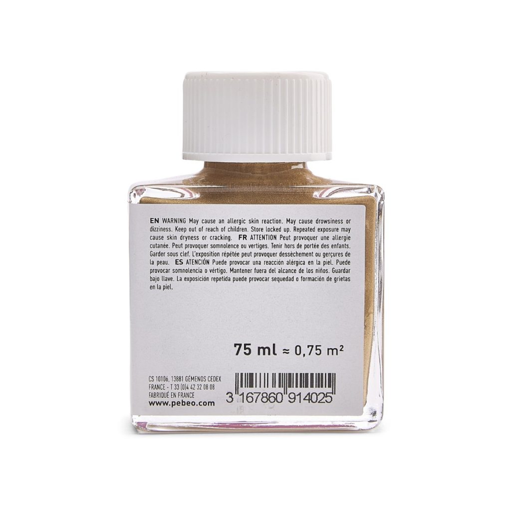 Pébéo Peinture Dorure DECO DORURE A PEINDRE 75 ML OR ROI Vue de dos