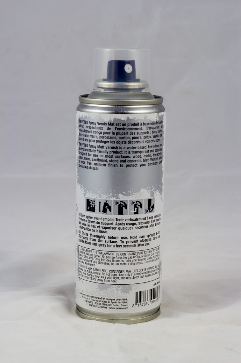 Pébéo Vernis en spray DECOSPRAY 200 ML VERNIS TRANSPARENT BRILLANT Vue de dos