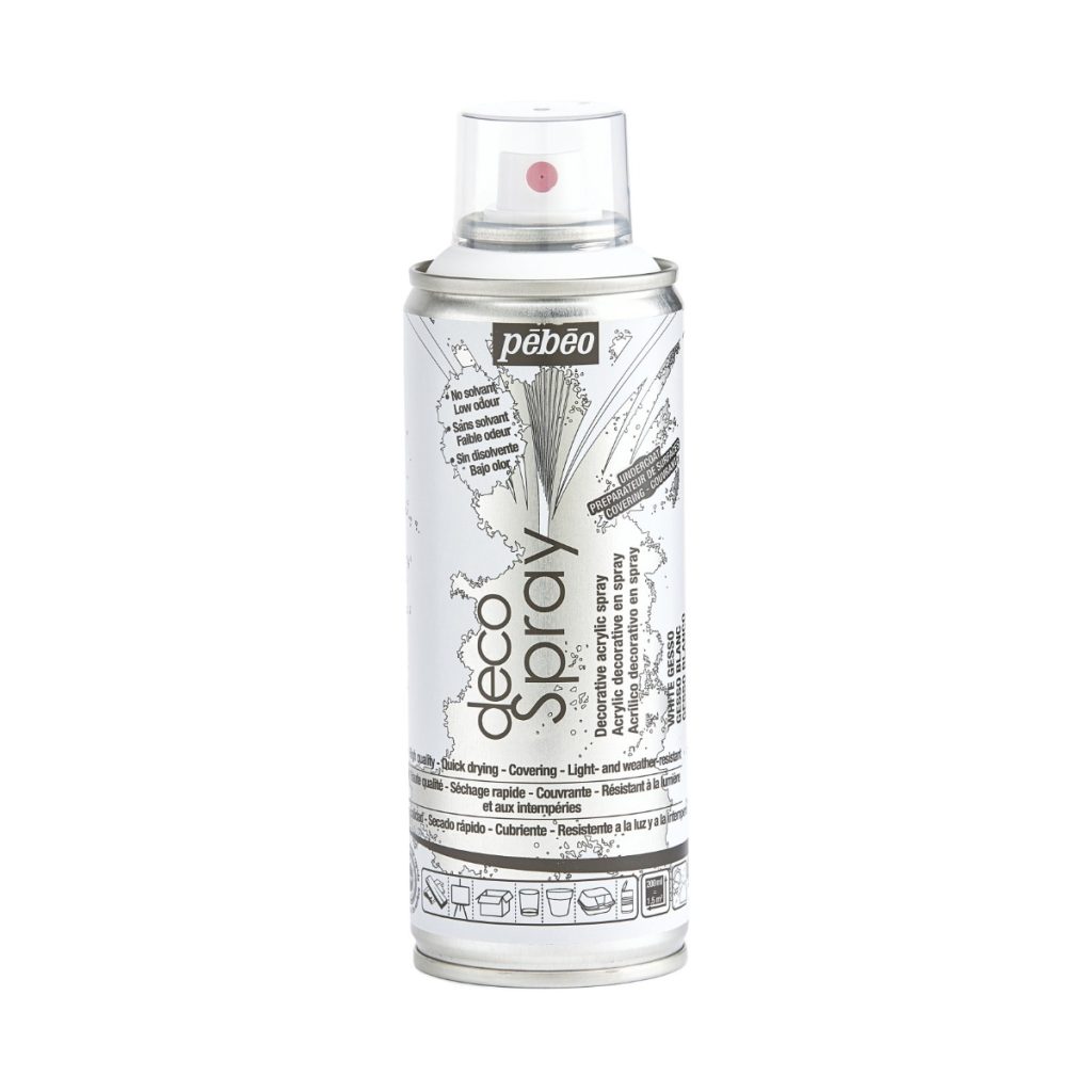 Pébéo Gesso en spray DECOSPRAY 200 ML PREPARATEUR DE SURFACES GESSO BLANC Vue de face