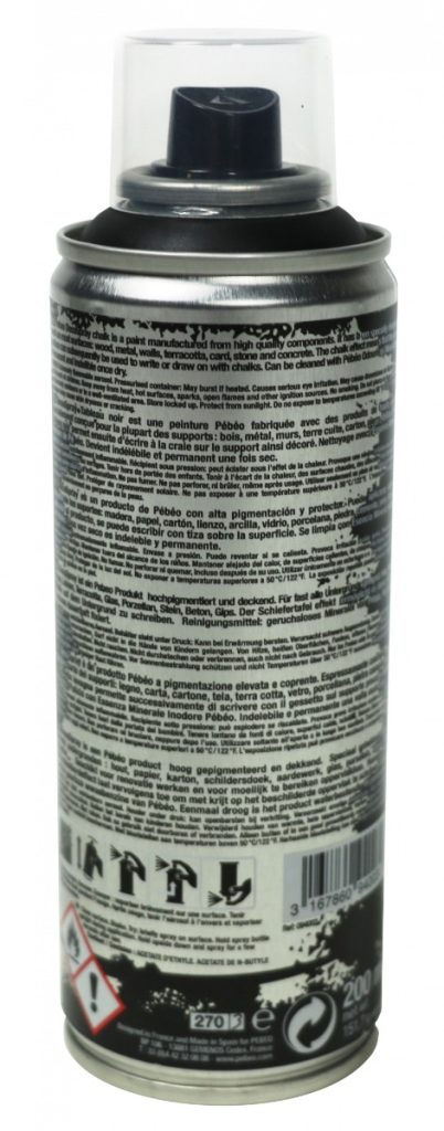 Pébéo Peinture Acrylique en Spray DECOSPRAY 200 ML EFFET ARDOISE Vue de dos